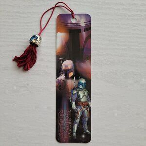 Vintage Y2K Star Wars Tassel Bookmark Jango Fett, Lucasfilm 00s 2002, CEBM-21326